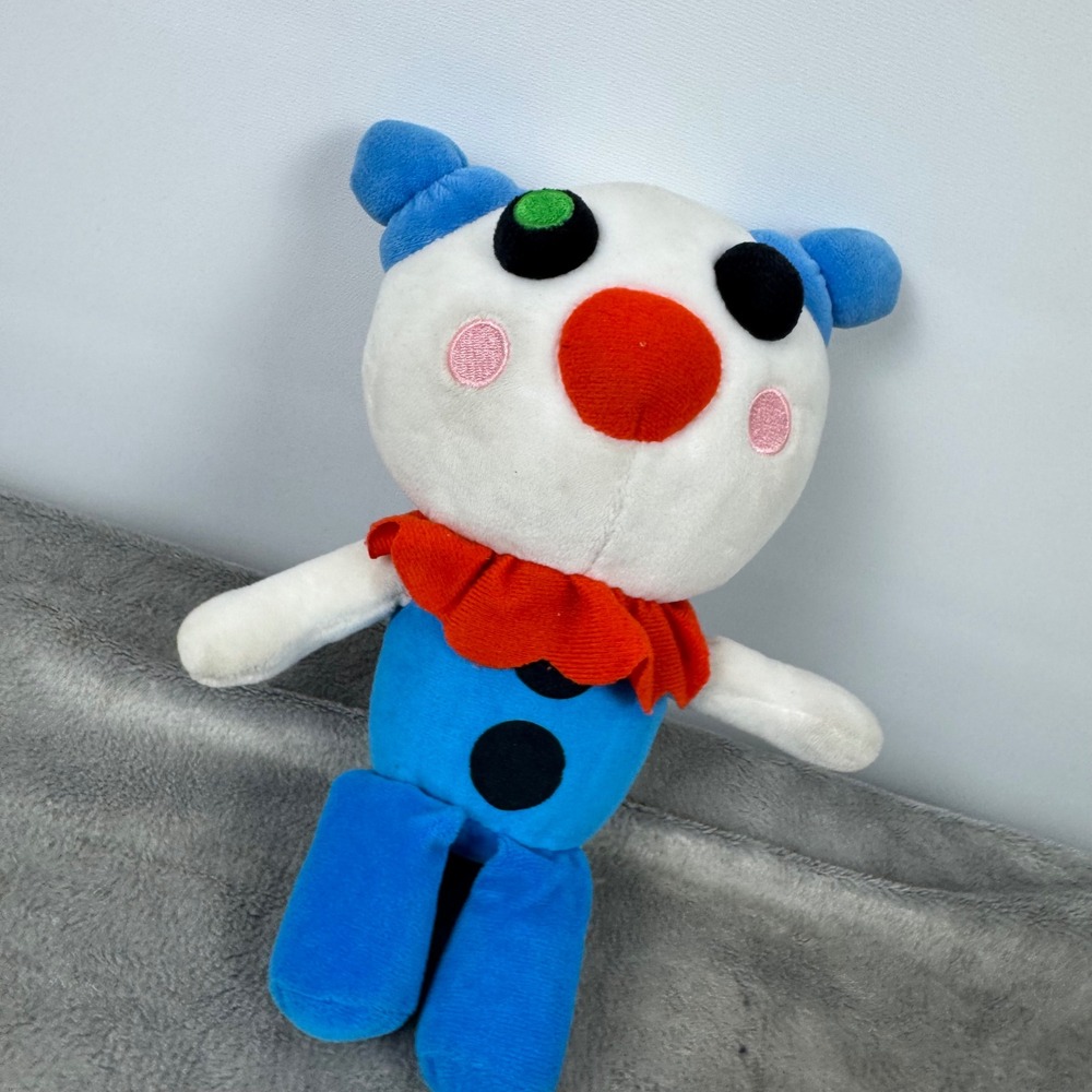 PhatMojo PIGGY Clowny Plush Roblox Toy 9.5in Blue White Excellent Series‎ 1